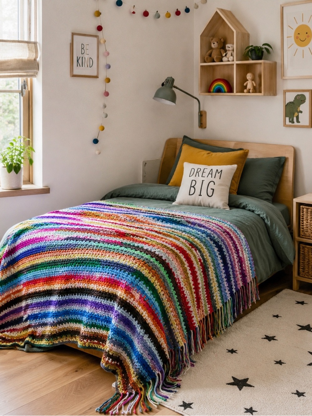 Granny Knot Crocheted Rainbow